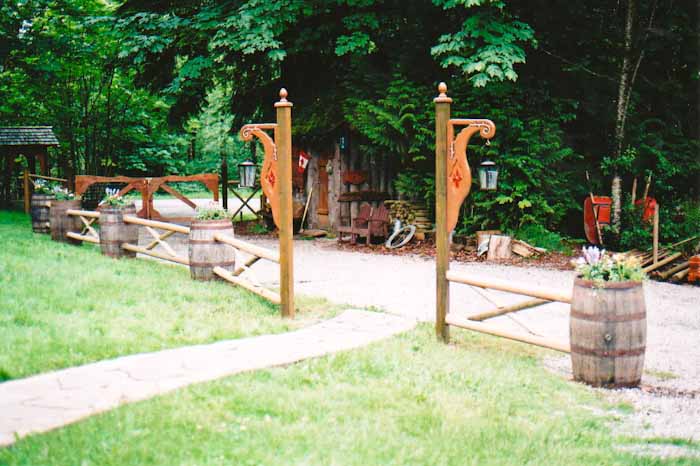 Custom wood fence design 9