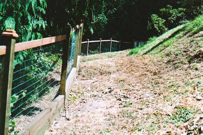 Custom wood fence design 14