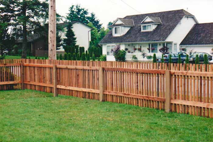 Custom wood fence design 17