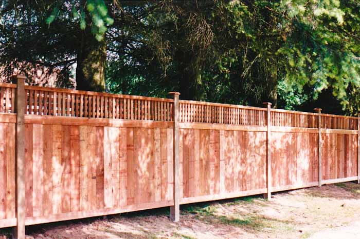 Custom wood fence design 19