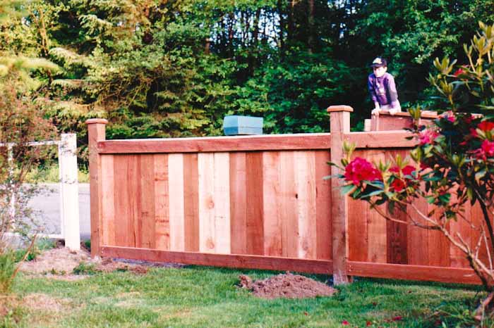 Custom wood fence design 20