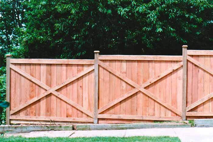 Custom wood fence design 21