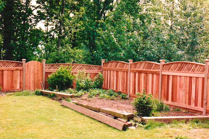 Custom wood fence design 24