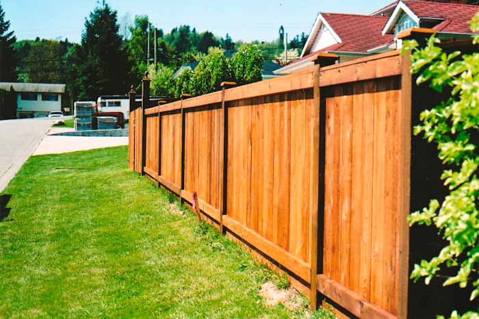 Custom wood fence design 26