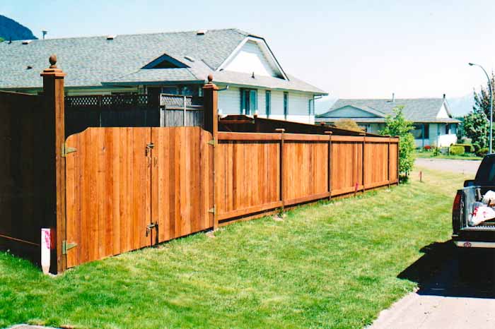 Custom wood fence design 27