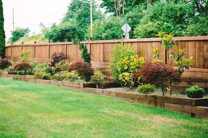 Custom wood fence design 28