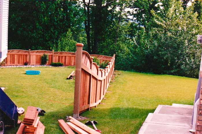 Custom wood fence design 30