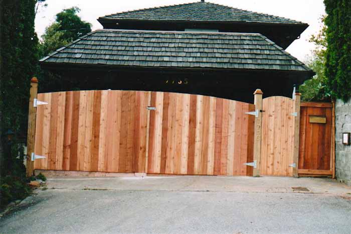 Custom wood gate design 6