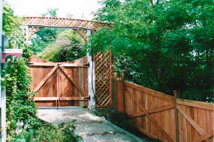 Custom wood gate design 8