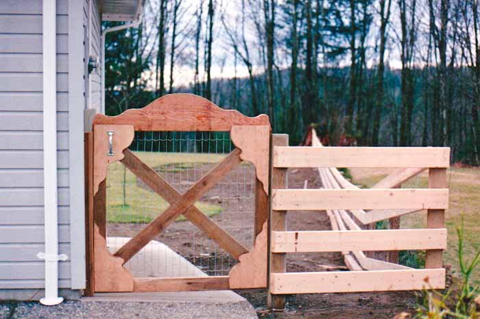 Custom wood gate design 9