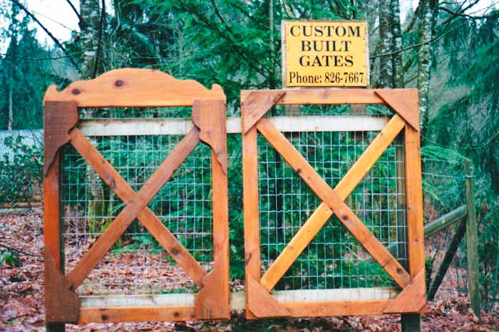Custom wood gate design 10