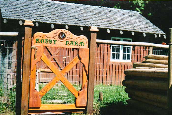 Custom wood gate design 12