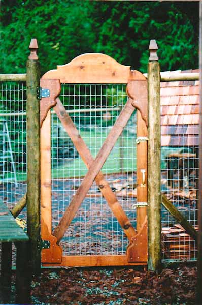 Custom wood gate design 13