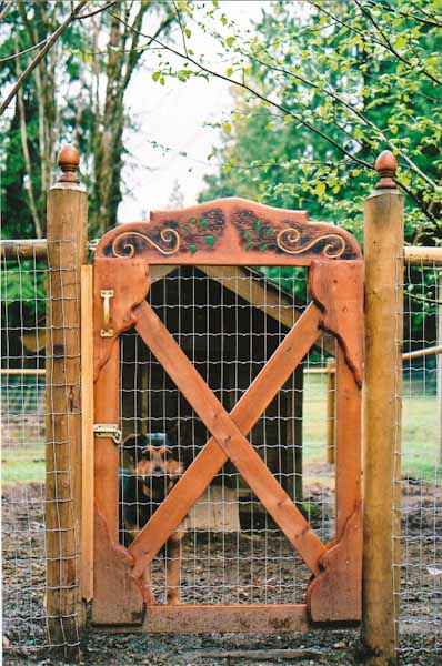 Custom wood gate design 14