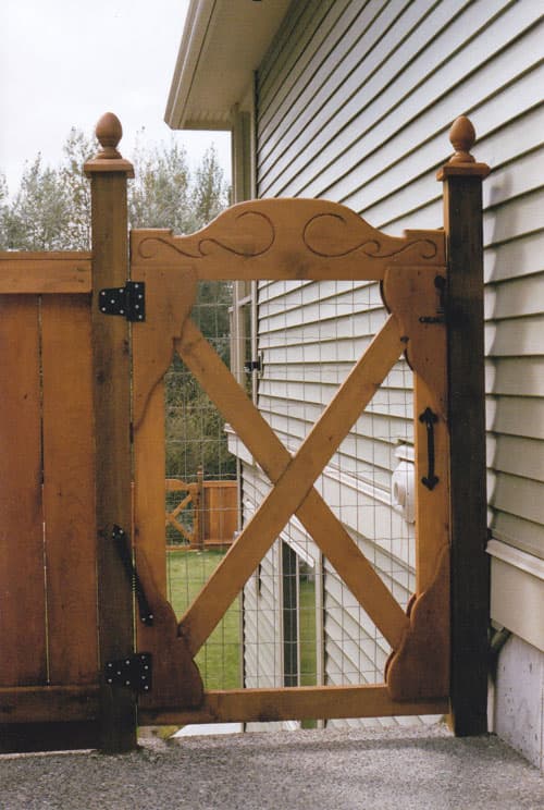 Custom wood gate design 22